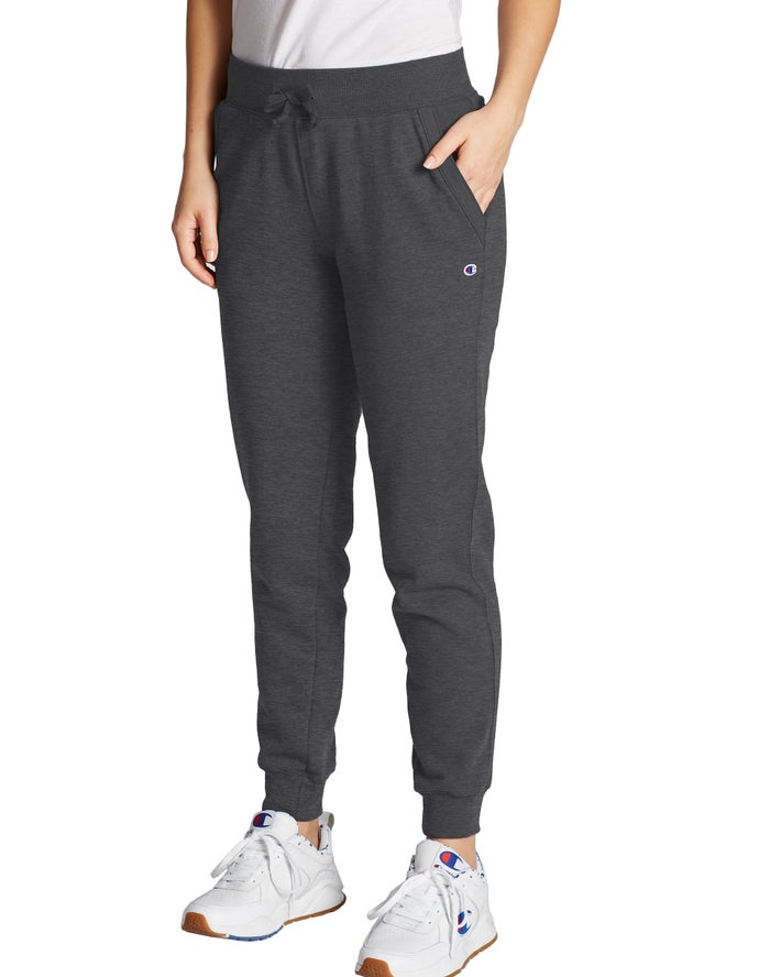 Champion Joggingbroek Dames - DonkerGrijs - Powerblend Fleece ( 913684-HCD )